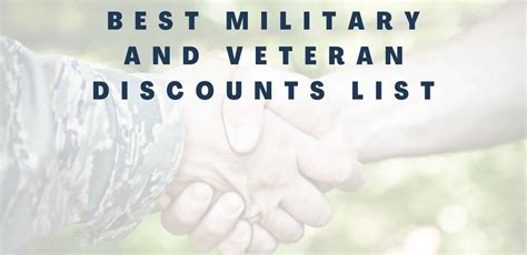 Top Military and Veteran Discounts .